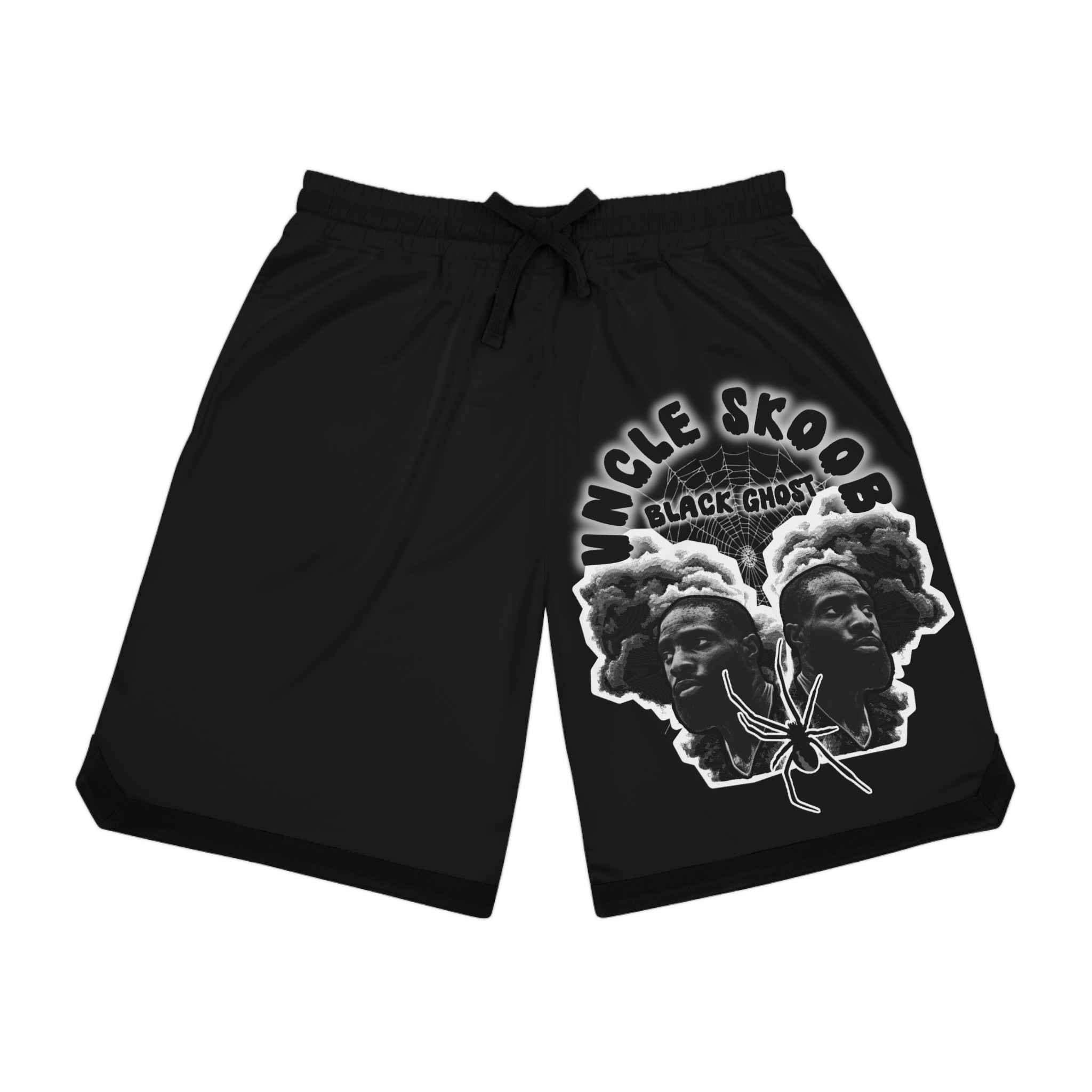 Uncle Skoob Black Ghost - Basketball Shorts