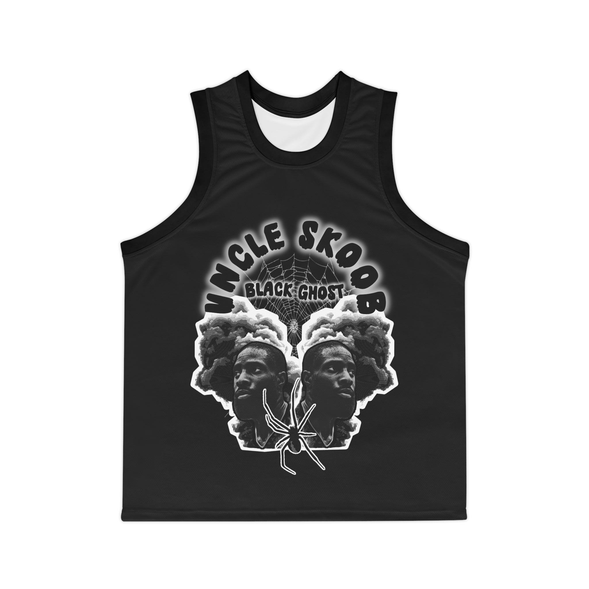 Uncle Skoob Black Ghost - Unisex Basketball Jersey