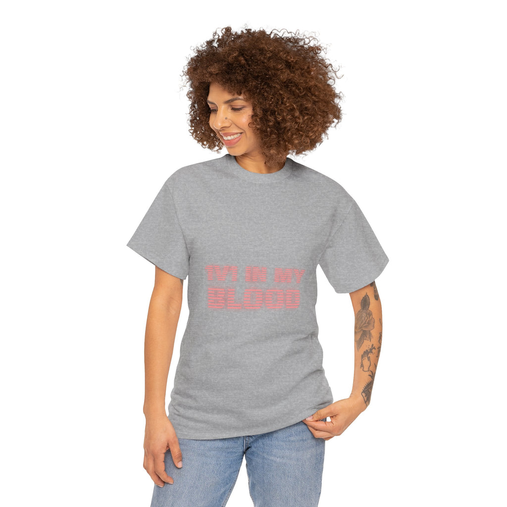 1V1 IN MY BLOOD - Retro Laser T Shirt