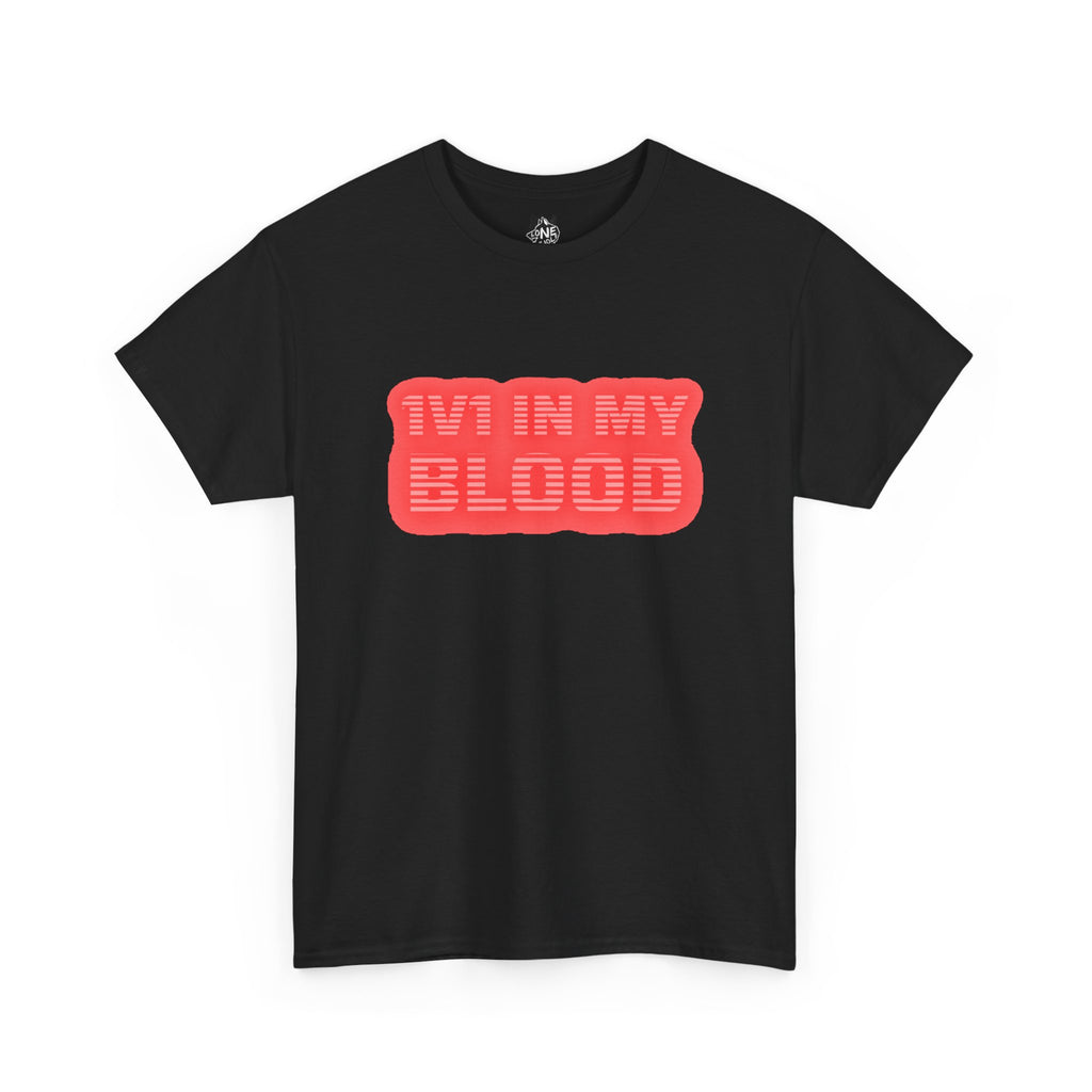 1V1 IN MY BLOOD - Retro Laser T Shirt
