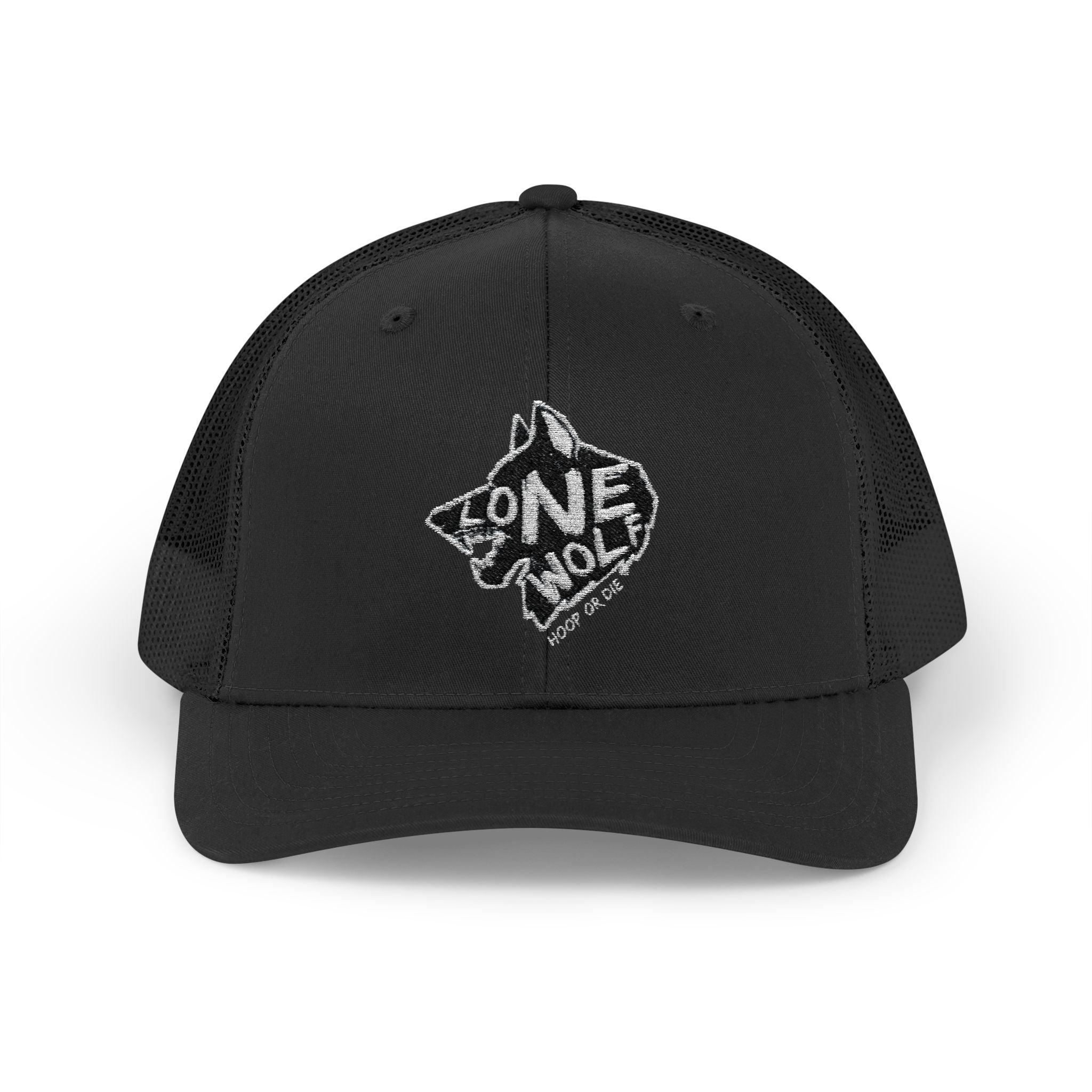 LONE WOLF, HOOP OR DIE Snapback Trucker Cap