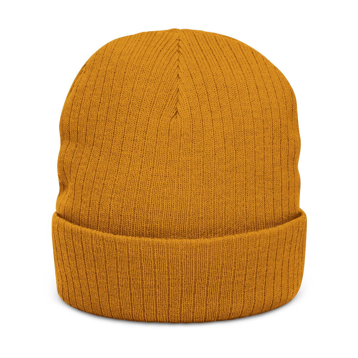 Embroidered Lone Wolf Hoops Ribbed Knit Beanie