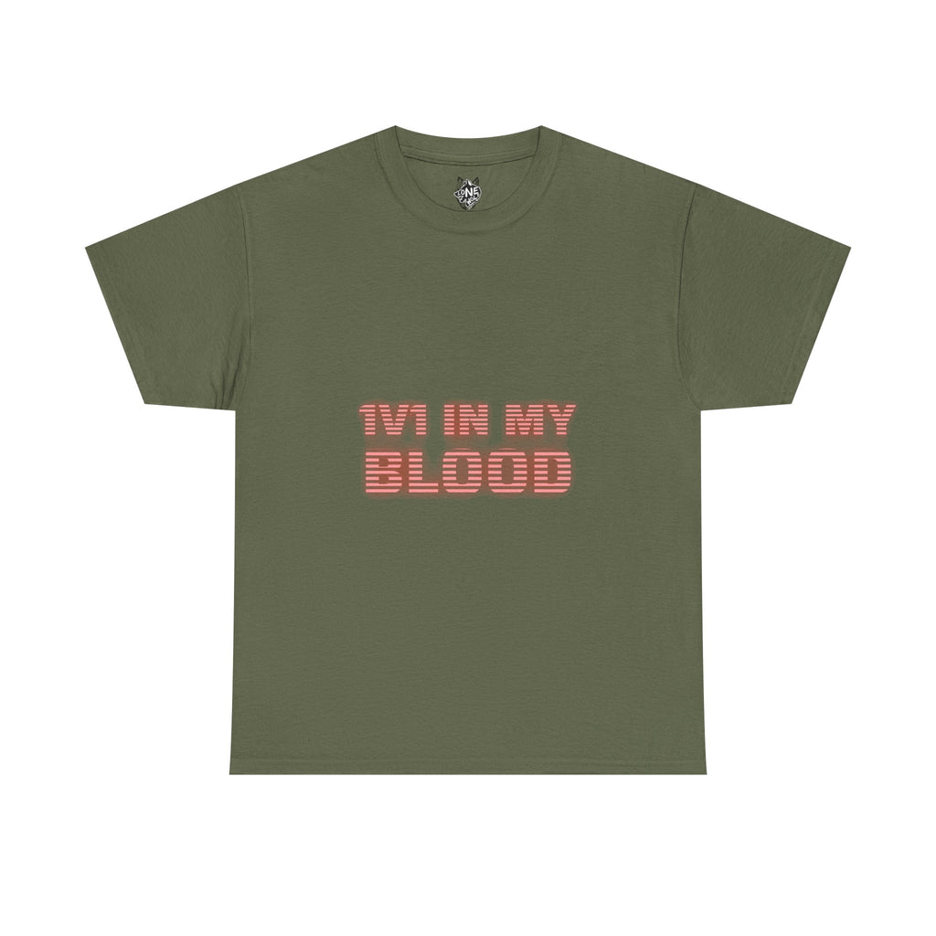 1V1 IN MY BLOOD - Retro Laser T Shirt