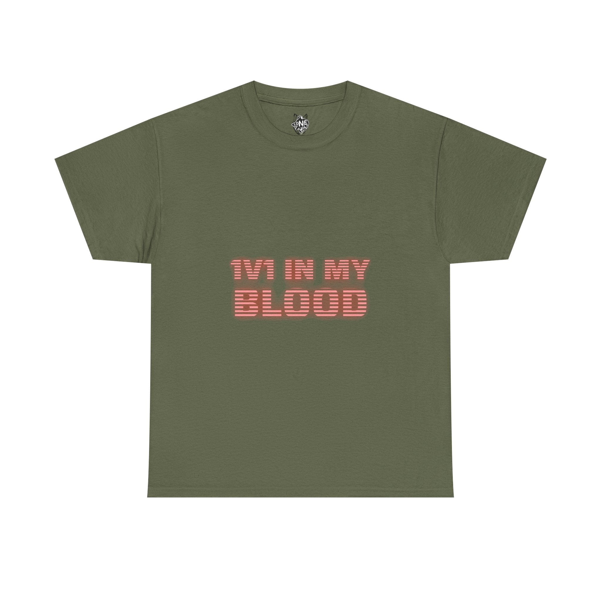 1V1 IN MY BLOOD - Retro Laser T Shirt