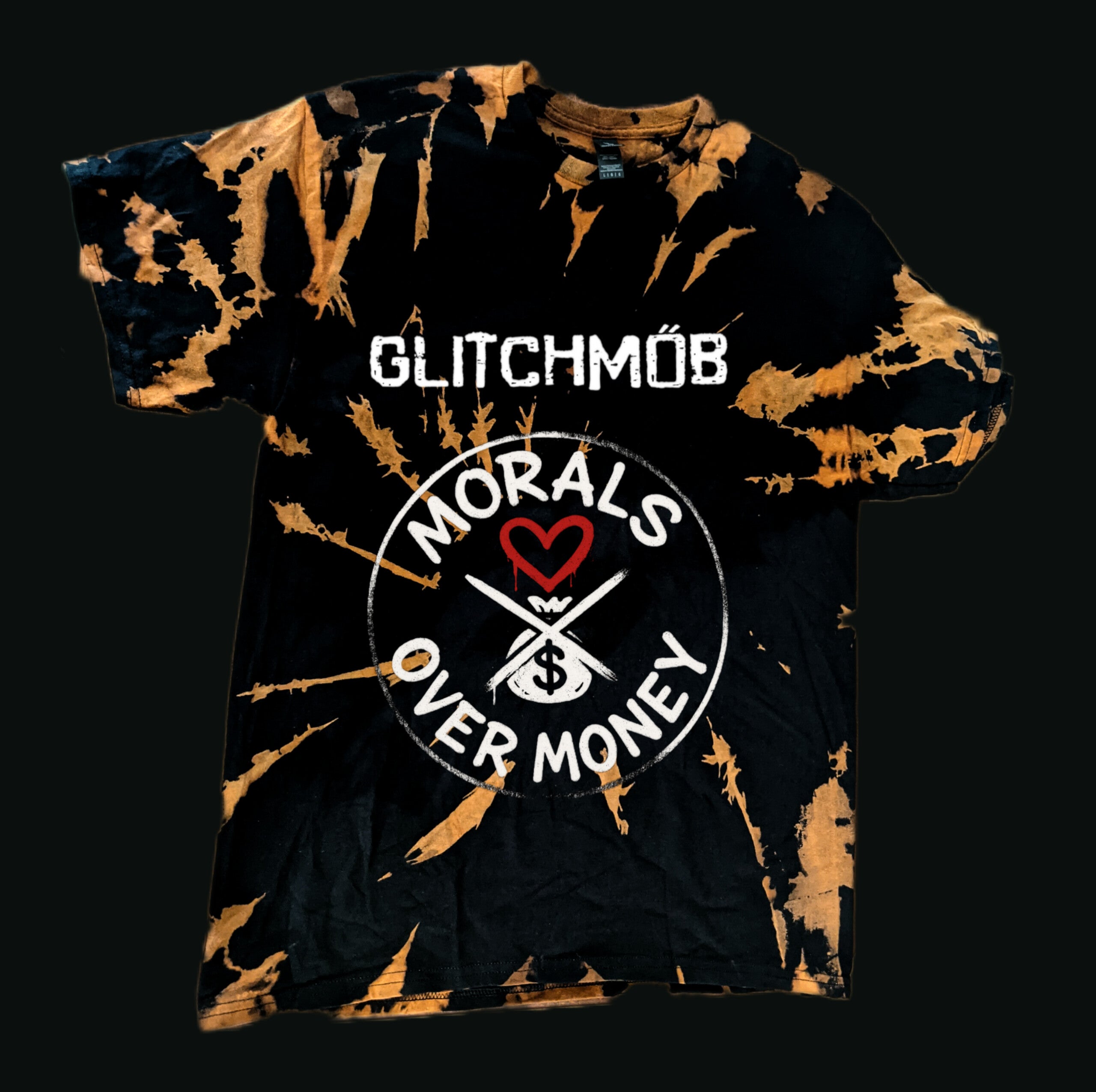 Glitchmob - Custom Hand Dyed T Shirt by Lone Wolf Hoops